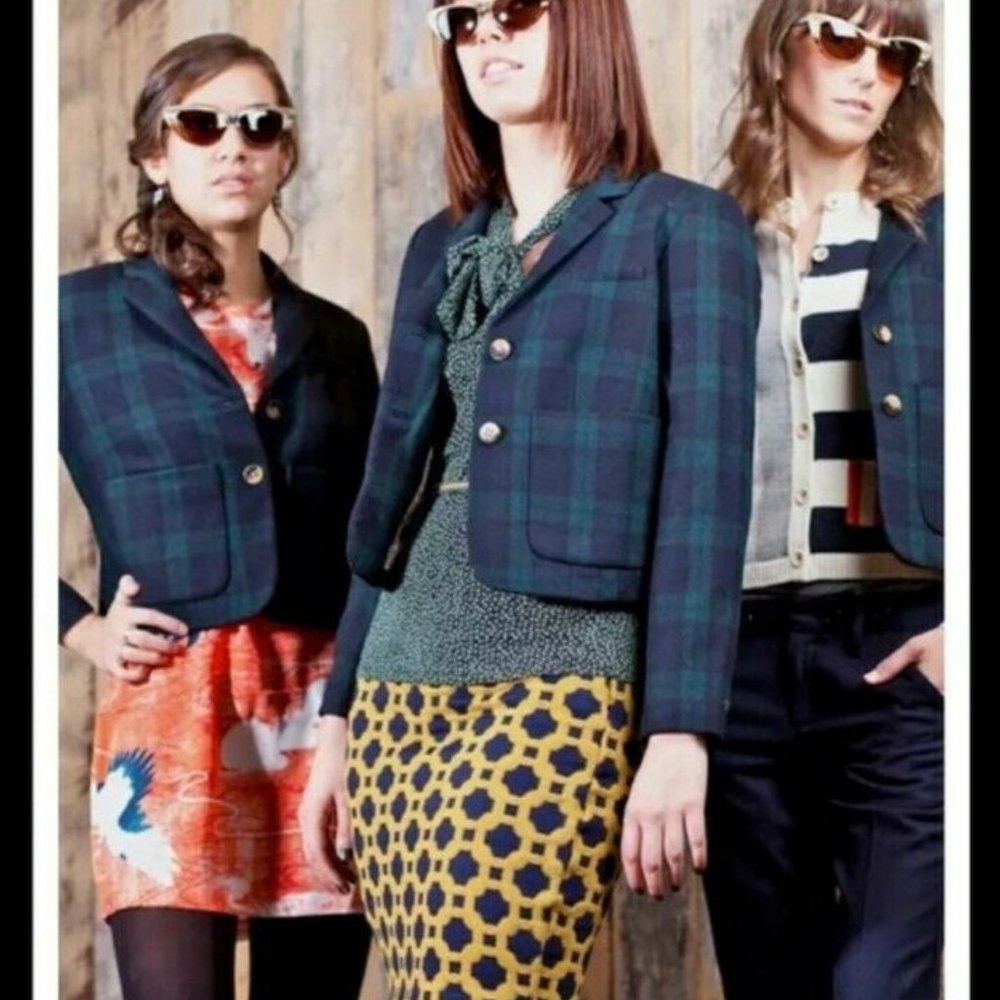 Anthropologie Cartonnier Kentfield Plaid Blazer 0